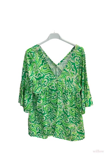Wholesaler Willow - Wave print blouse