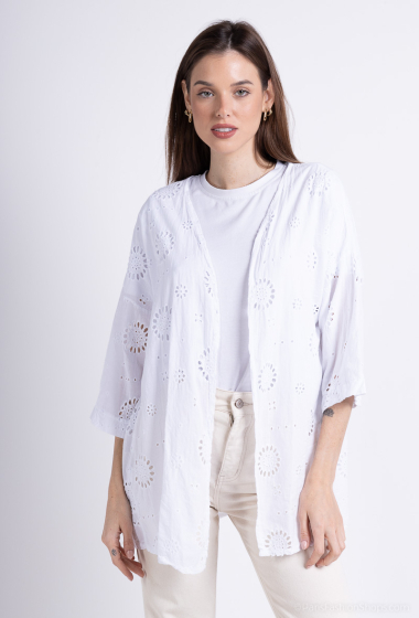 Grossiste Willow - Blouse ouverte broderie anglaise