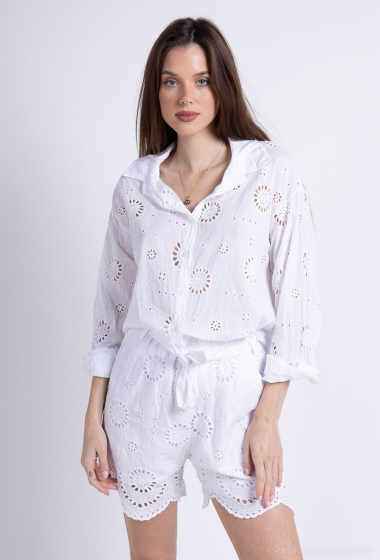 Wholesaler Willow - Long-sleeved English embroidery shirt