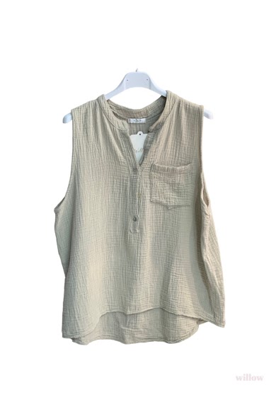 Wholesaler Willow - Shirt top in cotton gauze
