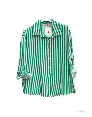 Wholesaler Willow - Striped-print cotton gauze shirt