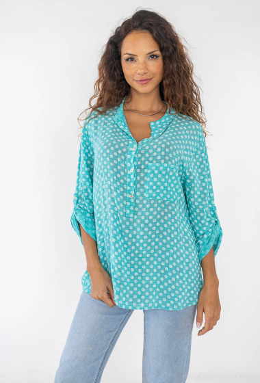 Wholesaler Willow - Polka dot cotton gauze shirt