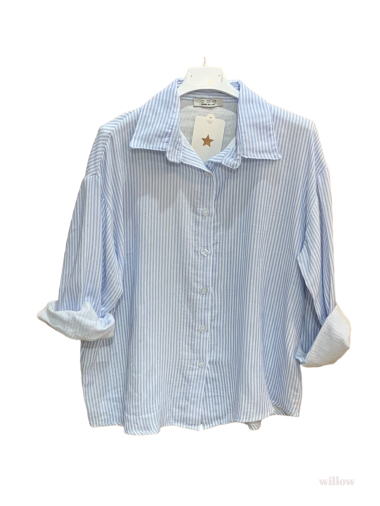 Wholesaler Willow - Striped cotton gauze shirt