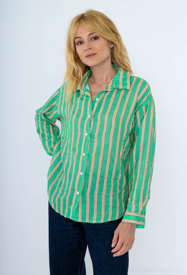Wholesaler Willow - Striped cotton gauze shirt v2