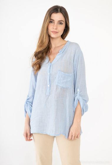 Grossiste Willow - Chemise unie oversize coton