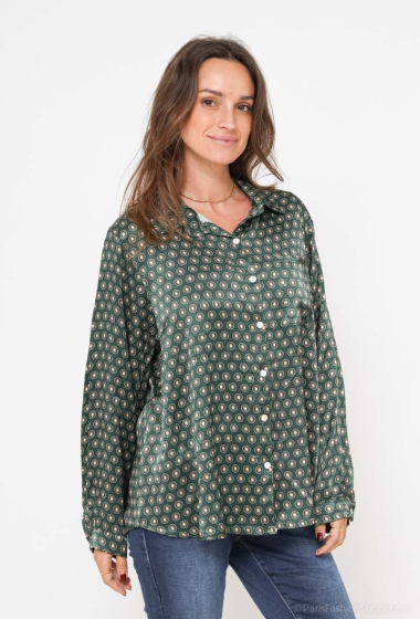 Wholesaler Willow - Viscose shirt with round print pocket