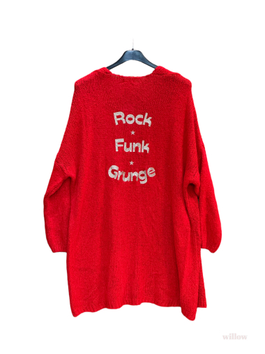 Wholesaler Willow - Long knitted vest Rock Funk Grunge