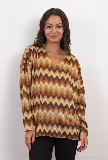 Wholesaler Willow - Glitter printed sweater