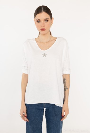 Wholesaler Willow - Cotton top with star on the collar