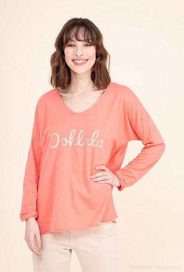 Großhändler Willow - "Oohlala" printed cotton top