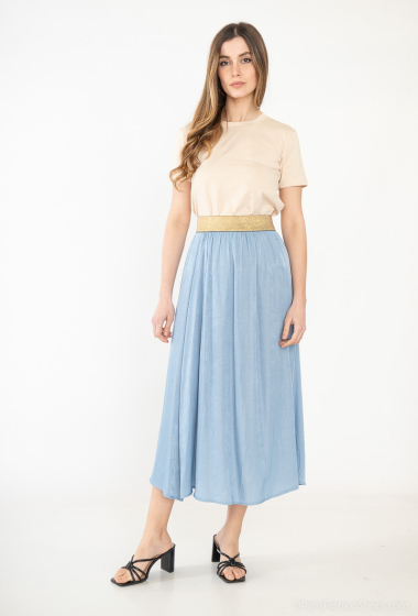 Wholesaler Willow - Fluid denim effect skirt