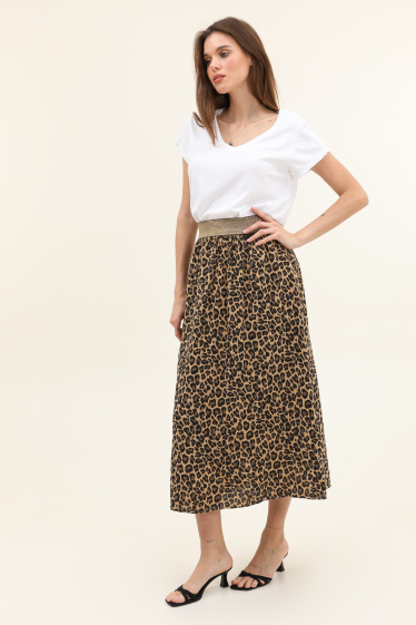 Wholesaler Willow - Leopard cotton gauze skirt