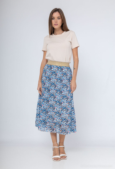 Wholesaler Willow - Flower print pleated skirt