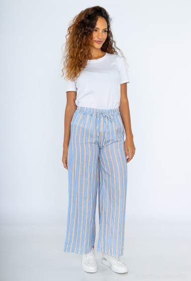 Wholesaler Willow - Striped cotton gauze pants