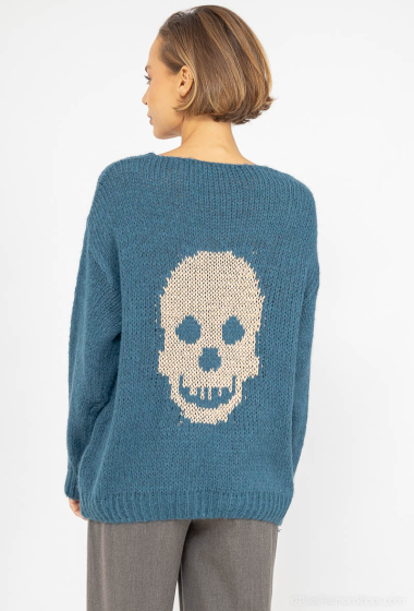 Wholesaler Willow - V neck knit with a skull