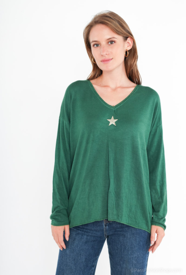 Wholesaler Willow - Soft star lurex collar sweater