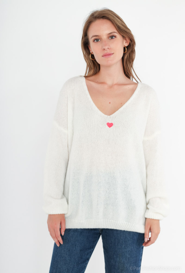 Wholesaler Willow - Colored heart sweater