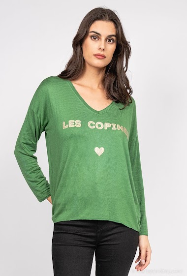 Wholesaler Willow - Fine sweater "Les copines"