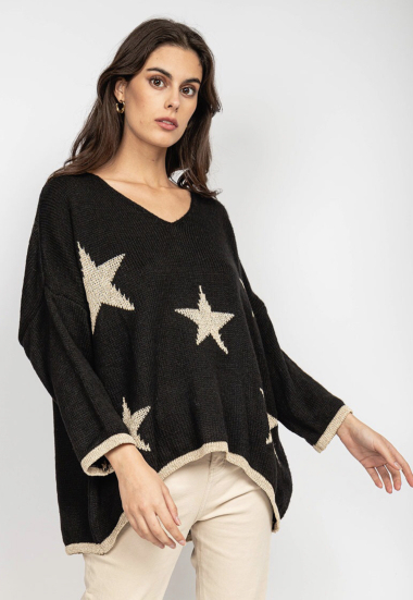 Wholesaler Willow - Oversized knit jumper with allover stars