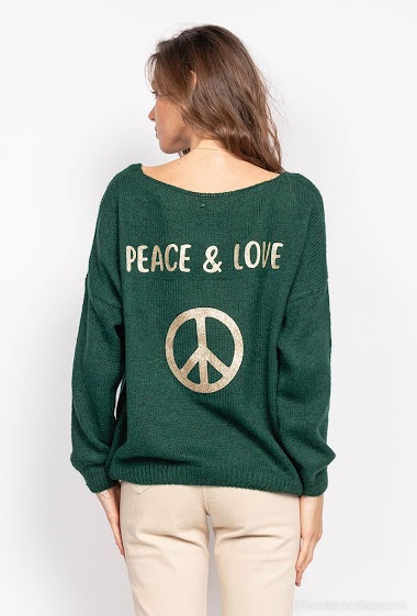Wholesaler Willow - Sweater "Peace and love"