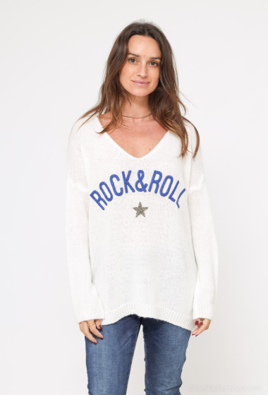 Grossiste Willow - Pull Rock & Roll étoile strass