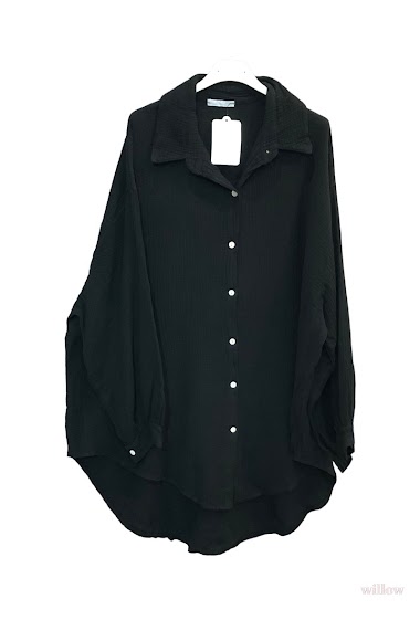 Grossiste Willow - Robe chemise de plage en gaze de coton