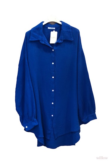Grossiste Willow - Robe chemise de plage en gaze de coton