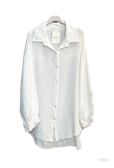 Wholesaler Willow - Beach shirt dress cotton gauze