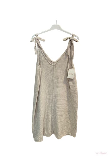 Wholesaler Willow - Short dress with adjustable straps in cotton gauze