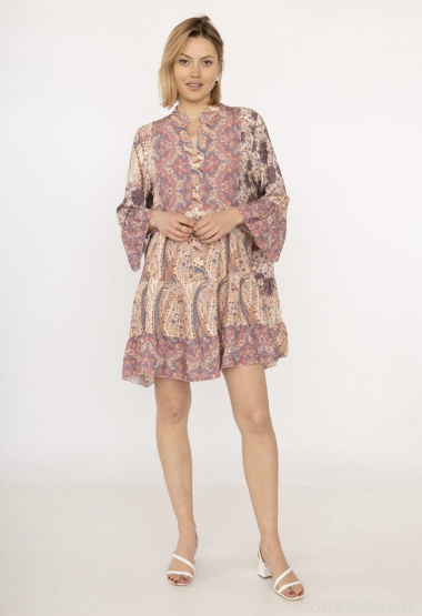 Wholesaler Willow - Short paisley print dress