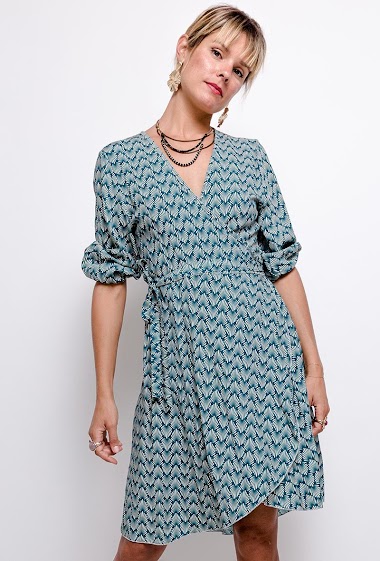 Wholesaler Willow - Printed wrap dress