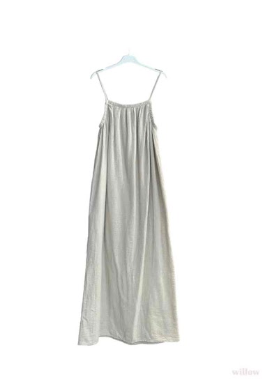 Großhändler Willow - Langes Kleid mit dünnen Trägern aus Baumwollgaze