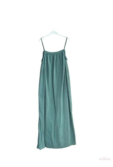 Wholesaler Willow - Long dress with thin straps in cotton gauze
