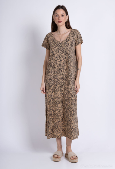 Wholesaler Willow - Long leopard dress