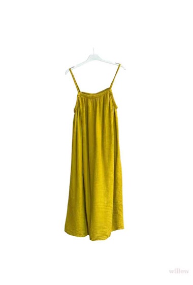 Großhändler Willow - Mittellanges Kleid mit dünnen Trägern aus Baumwollgaze