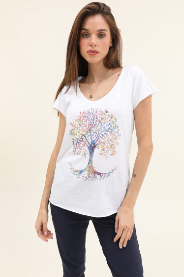 Grossiste Willow - T-shirt avec arbre imprimé