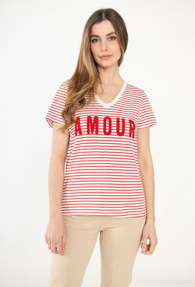 Grossiste Willow - T-shirt marinière Amour