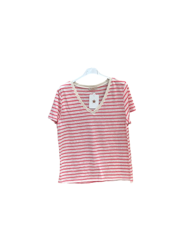 Grossiste Willow - T-shirt marinière lin/coton