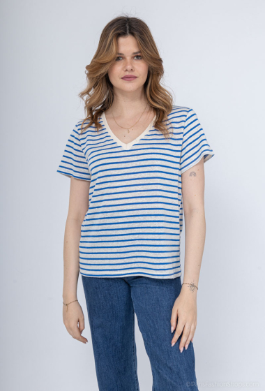 Wholesaler Willow - Linen/cotton sailor t-shirt