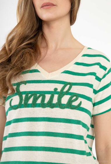 Grossiste Willow - T-shirt marinière Smile