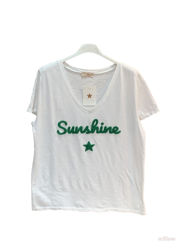 Mayorista Willow - Camiseta con bordado de sol