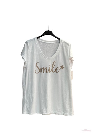 Grossiste Willow - T-shirt uni "Smile"