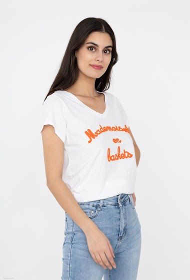 Wholesaler Willow - Tee shirt Mademoiselle en baskets