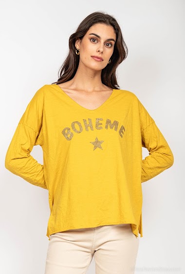 Grossiste Willow - Tee shirt manches longues  "Bohème"