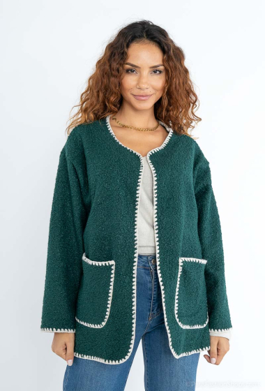 Wholesaler Willow - Unbuttoned sheepskin effect coat jacket