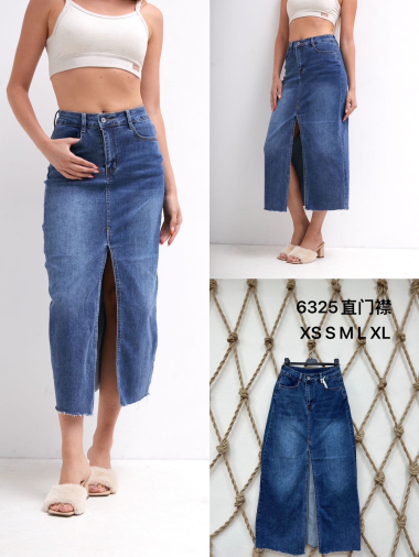 Wholesaler Willy Z - Denim skirt with front slit