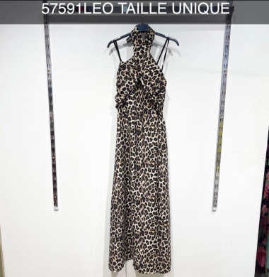 Großhändler Willy Z - Langes Kleid mit Leopardenmuster