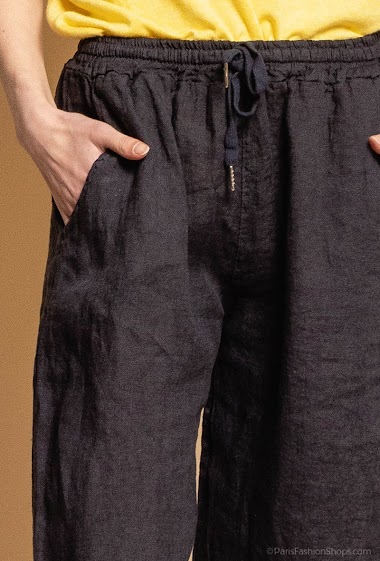 Grossistes Women - Pantalon large en lin