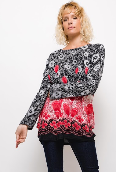 Großhändler World Fashion - Patterned blouse