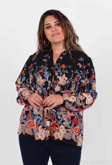 Wholesaler World Fashion - Flowy & casual GT long-sleeved shirt - Floral print